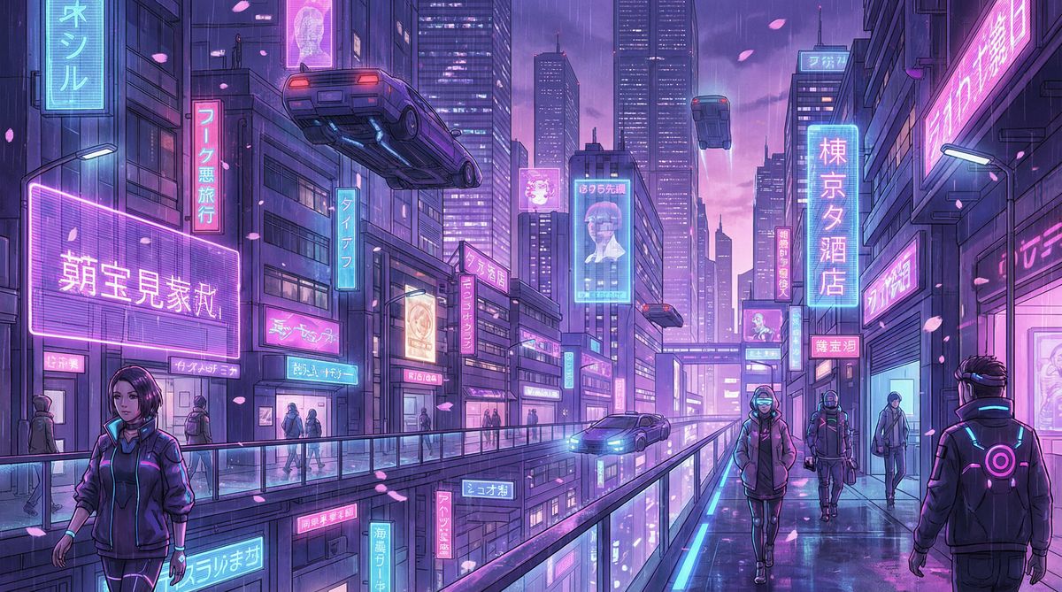 小小绘动漫：赛博朋克城市动漫视频